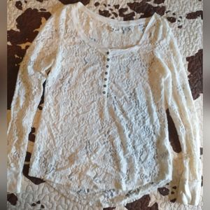 Lace long sleeve shirt